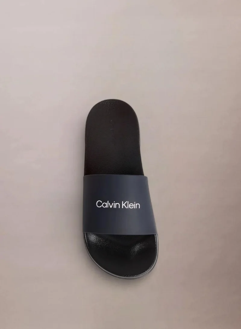 Calvin Klein Ck Navy/Black Nemo - Contoured Logo Sliders for Men | Best Price UAE