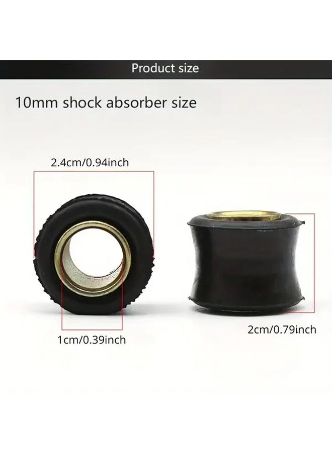 Motorcycle Shock Absorber Bushing Rubber Cushion Damper 10mm Black 2pcs - Image 2