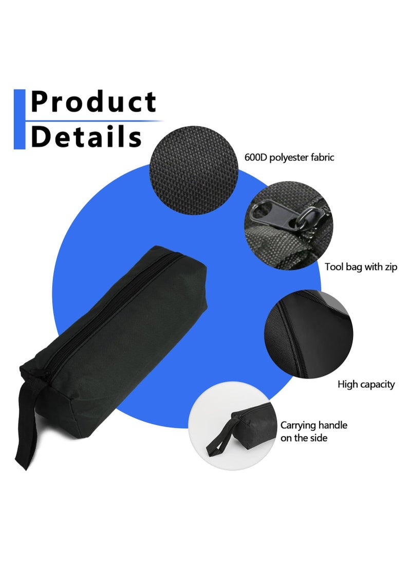 CMGTYYD 4 Pcs Small Tool Pouch Set, Mini Tool Bag Organizer 25 * 8.5 * 7 CM, Tool Storage Pouch In Blue/Yellow/Green/Black, Canvas Tool Pouch With Zipper For Wrenches, Screwdrivers, Pliers - Image 3