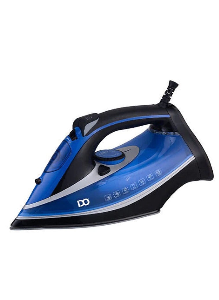 IDO - IDO Steam Iron Ceramic ,400 ml, 2800 Watt, Black and Blue- SI2800-BBK - Image 1