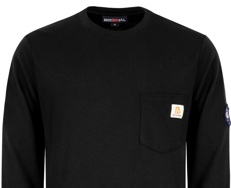 BOCOMAL FR Shirts Lightweight Classic Crew Long Sleeve Black Fire Resistant Shirt CAT2 - Image 4