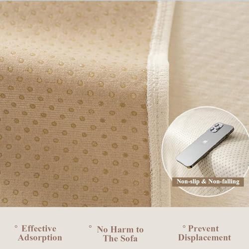 STACYPIK 100% Waterproof Beige Couch Cover, Anti-Scratch Sofa Cover for Dog, Non-Slip Sofa Cover, Furniture Protector for 2 Cushion Couch, Outdoor Water Resistant Loveseat Cover for Sectional-71X118IN - Image 3