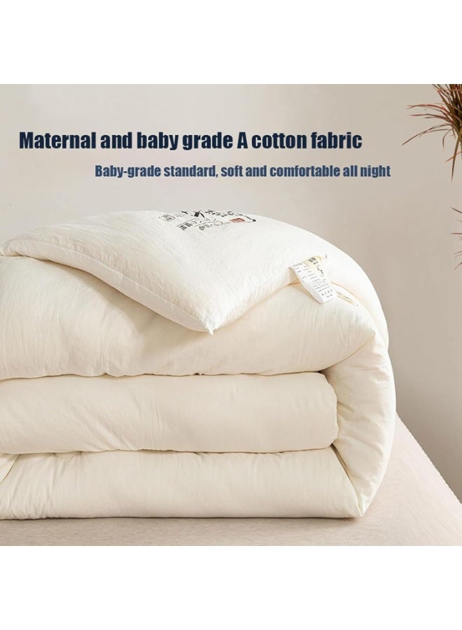 تابيت لحاف سرير، لحاف من ألياف القطن والصويا، لحاف من الألياف الدقيقة، لحاف نوم، مناسب لجميع الفصول، فائق النعومة، لطيف على البشرة، خفيف الوزن، يسمح بمرور الهواء (1.8 متر × 2.2 متر - 3 كجم) - Image 2