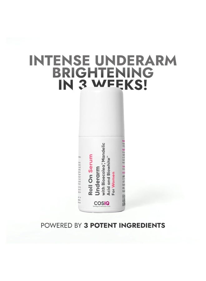 "كوز آي كيو" سيروم كوز-آي كيو لتفتيح منطقة تحت الإبط للنساء | مع بايوكوليا وحمض الماندليك وبيو وايت | يمنع رائحة الجسم، يُفتح البشرة ويُقشر منطقة تحت الإبط | مزيل عرق يدوم طويلًا برائحة الزهور المنعشة | مناسب للبشرة الحساسة | 40 مل - Image 3