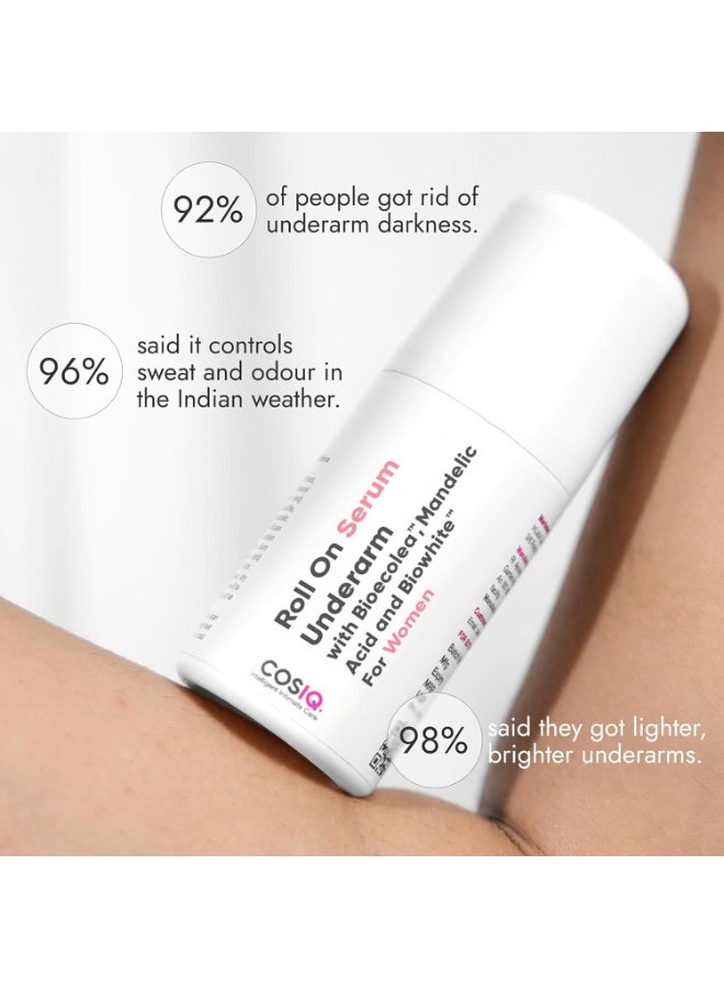 "كوز آي كيو" سيروم كوز-آي كيو لتفتيح منطقة تحت الإبط للنساء | مع بايوكوليا وحمض الماندليك وبيو وايت | يمنع رائحة الجسم، يُفتح البشرة ويُقشر منطقة تحت الإبط | مزيل عرق يدوم طويلًا برائحة الزهور المنعشة | مناسب للبشرة الحساسة | 40 مل - Image 4