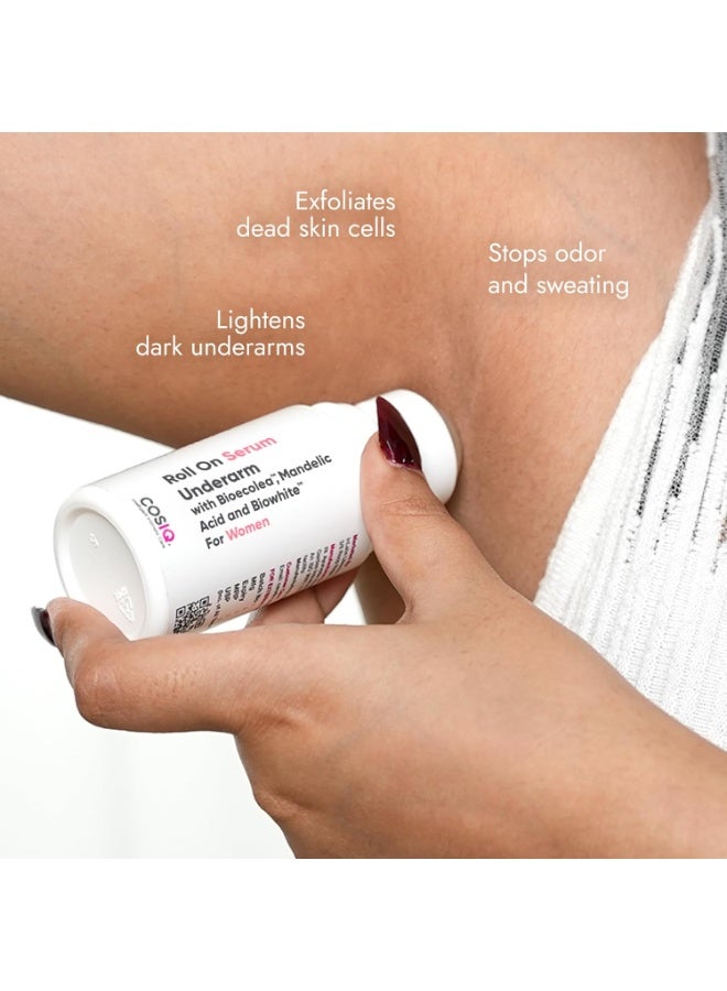 "كوز آي كيو" سيروم كوز-آي كيو لتفتيح منطقة تحت الإبط للنساء | مع بايوكوليا وحمض الماندليك وبيو وايت | يمنع رائحة الجسم، يُفتح البشرة ويُقشر منطقة تحت الإبط | مزيل عرق يدوم طويلًا برائحة الزهور المنعشة | مناسب للبشرة الحساسة | 40 مل - Image 5