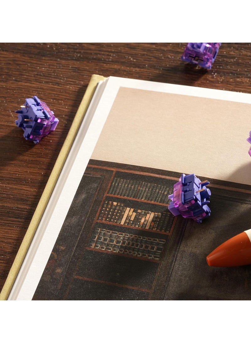 Akko V3 Lavender Purple Pro Keyboard Switch with Dustproof Stem for Mechanical Gaming Keyboard, 5-Pin Tactile Switches (45pcs) - Image 5