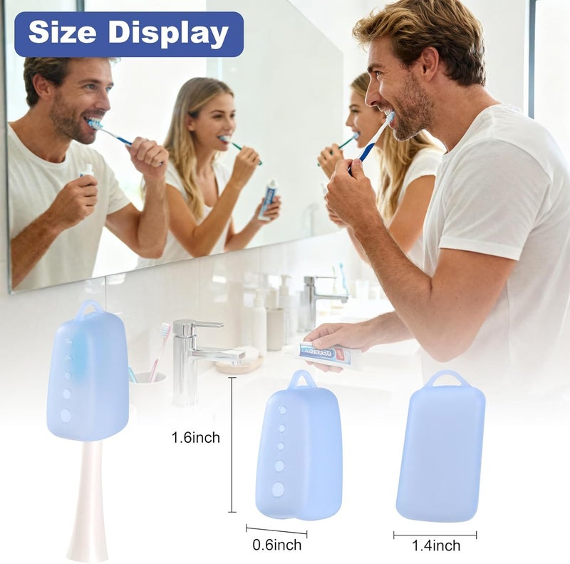 Serqd 6 Pack Silicone Toothbrush Covers - Travel Toothbrush Head Caps for Manual and Electric Toothbrushes - Image 5