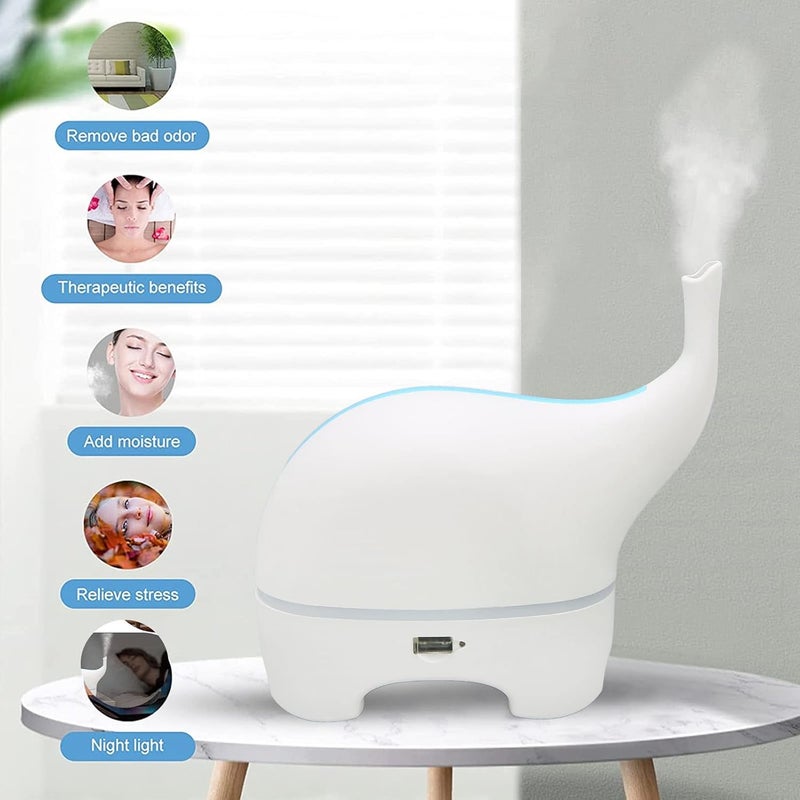 klarako Essential Oil Diffuser, Aromatherapy Diffusers for Essential Oils with 3 Color Lights, LED Atmosphere Light, USB Essential Oil Aroma Diffuser for Bedroom,Office,Trip Yoga, SPA - Image 5