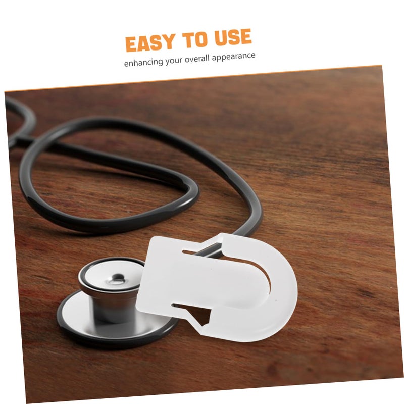2Pcs Silver Stethoscope Clip Holder For Nurses Doctors Easy Attach Medical Use - Image 4