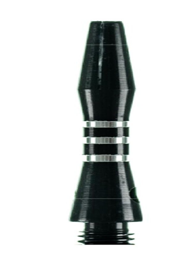 US Darts Black Jailbird Striped Aluminum Dart Shafts - 3 Sets (9 shafts), 2BA Ex-Short (1 1/4 inch) + O'rings