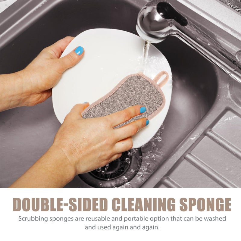 6 Pcs Reusable Dual Sided Dish Sponges For Kitchen Bathroom Cleaning Scrub Sponges - Image 5