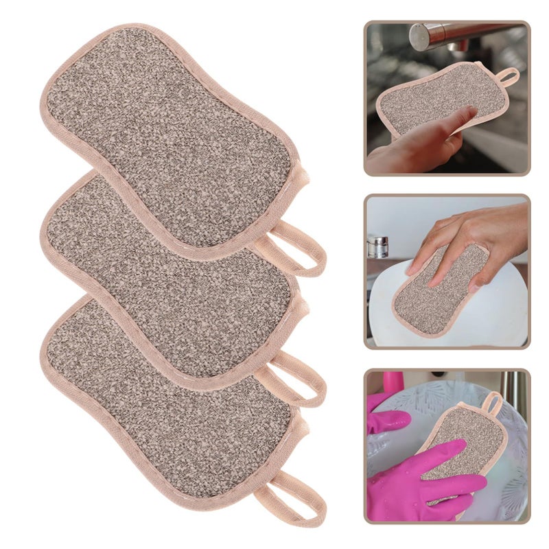 6 Pcs Reusable Dual Sided Dish Sponges For Kitchen Bathroom Cleaning Scrub Sponges - Image 4