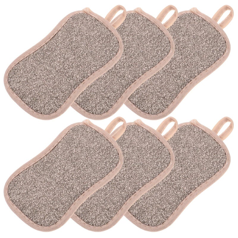 6 Pcs Reusable Dual Sided Dish Sponges For Kitchen Bathroom Cleaning Scrub Sponges - Image 2
