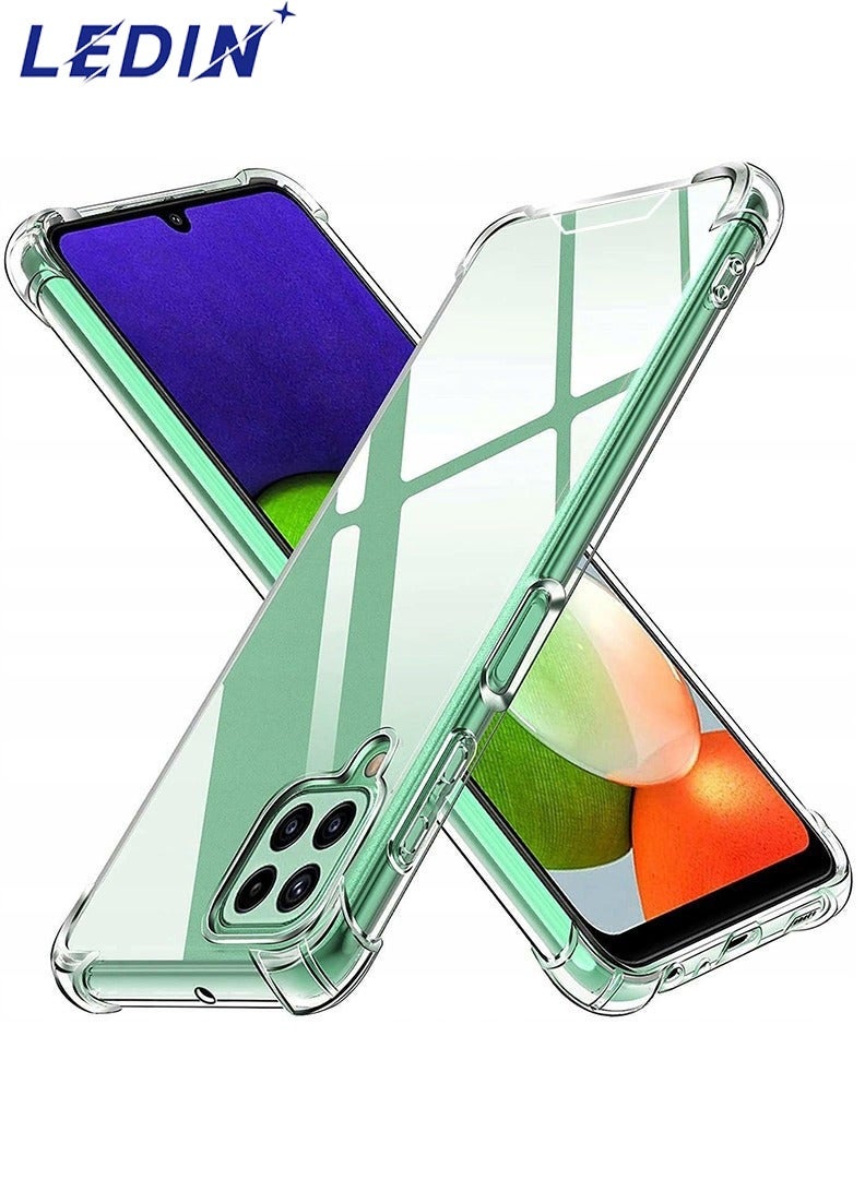 LEDIN Case for Samsung Galaxy M33 5G Clear Case Soft Flexible Silicone Back Cover Shockproof Anti Scratch Case with Reinforced Bumper Corner Compatible for Samsung Galaxy M33 5G Clear - Image 1