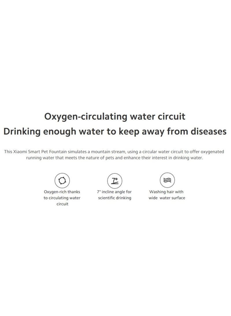 شاومي Xiaomi Smart Pet Fountain 24-hour healthy water housekeeper for pet Circulating water spring | 4-stage filtering | Quiet-running | Smart home connection - Image 4