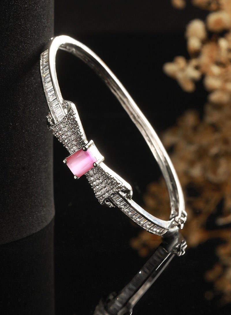 Priyaasi Women American Diamond Bangle-Style Bracelet  - Image 2