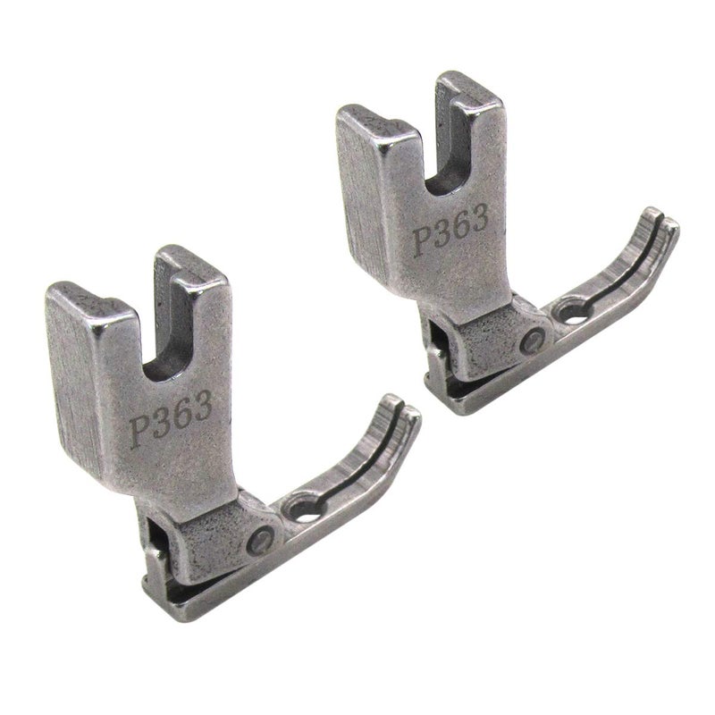 CKPSMS Brand - 2PCS #P363 Hinged Narrow Zipper Foot Compatible with/Replacement for Brother Brand B735,B737,B738,B745 Juki Brand DDL-5550/5600/8300/8500/8700 Singer Brand 188K,191D,195K,196K+ - Image 1