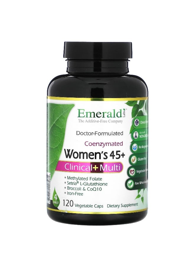 Emerald Laboratories Emerald Laboratories, Women's 45+, Clinical + Multi, 120 Vegetable Caps  - Image 1