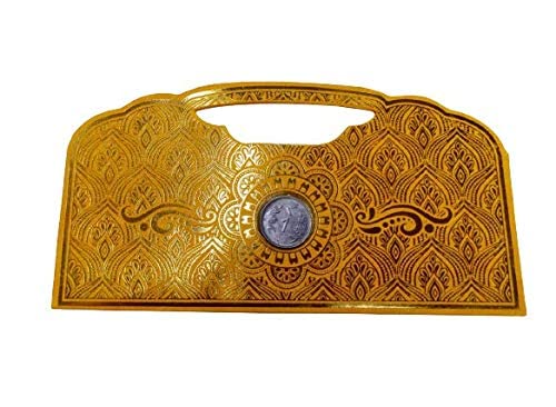 Peeplvalue 10 Pcs Designer Purse shape Sagan Cash Gift Money Envelopes | Shagun Envelope with Metallic Border Design and Coin Money Included for Wedding, Birthday, Anniversary - Image 1