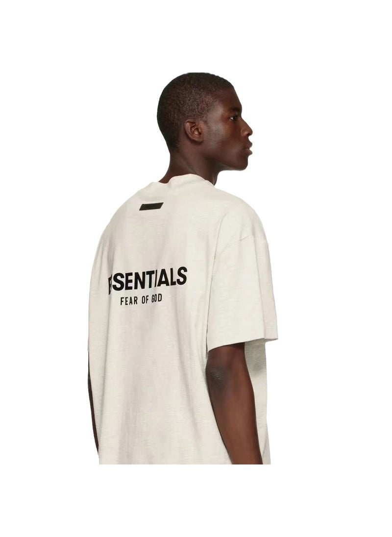 Generic - FOG Double Line ESSENTIALS Season 8 SS22 Flocking Loose Large OS Short-sleeved T-shirt Men's High Street Trendy Brand - Image 1