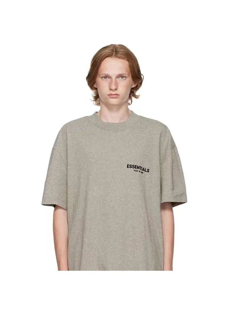 Generic - FOG Double Line ESSENTIALS Season 8 SS22 Flocking Loose Large OS Short-sleeved T-shirt Men's High Street Trendy Brand - Image 1