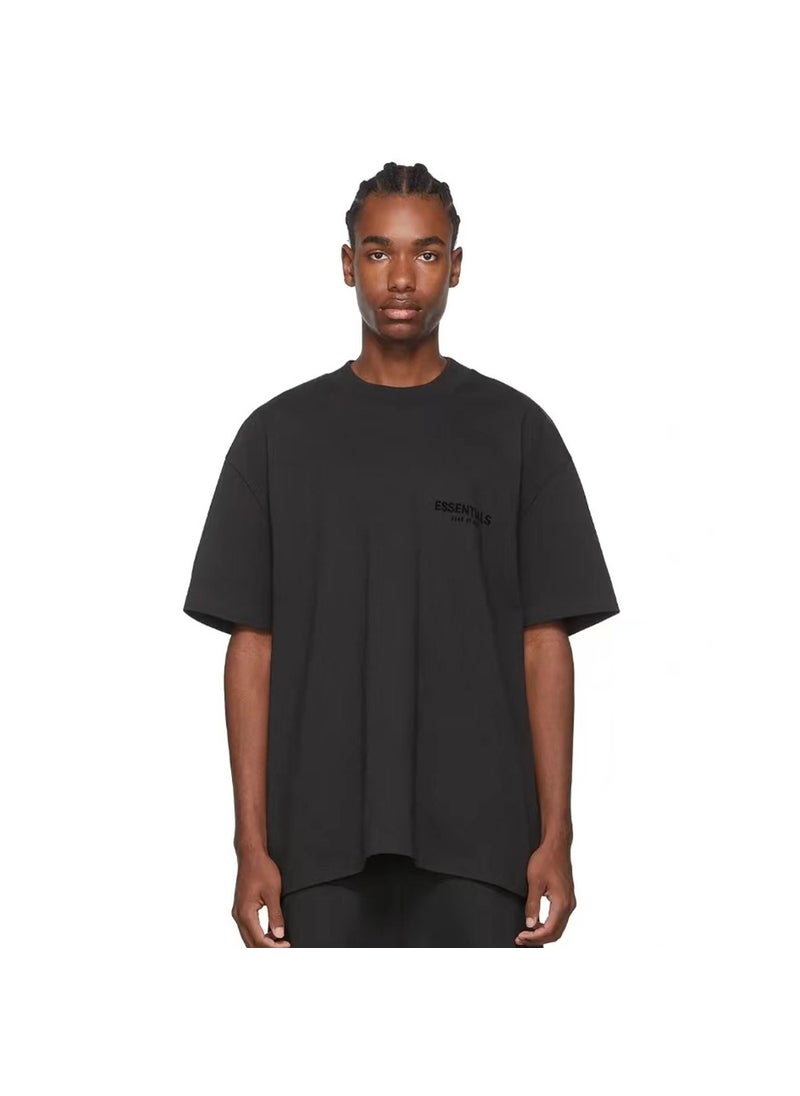 Generic - FOG Double Line ESSENTIALS Season 8 SS22 Flocking Loose Large OS Short-sleeved T-shirt Men's High Street Trendy Brand - Image 1