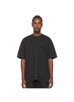 Generic FOG Double Line ESSENTIALS Season 8 SS22 Flocking Loose Large OS Short-sleeved T-shirt Men's High Street Trendy Brand  - Image 5