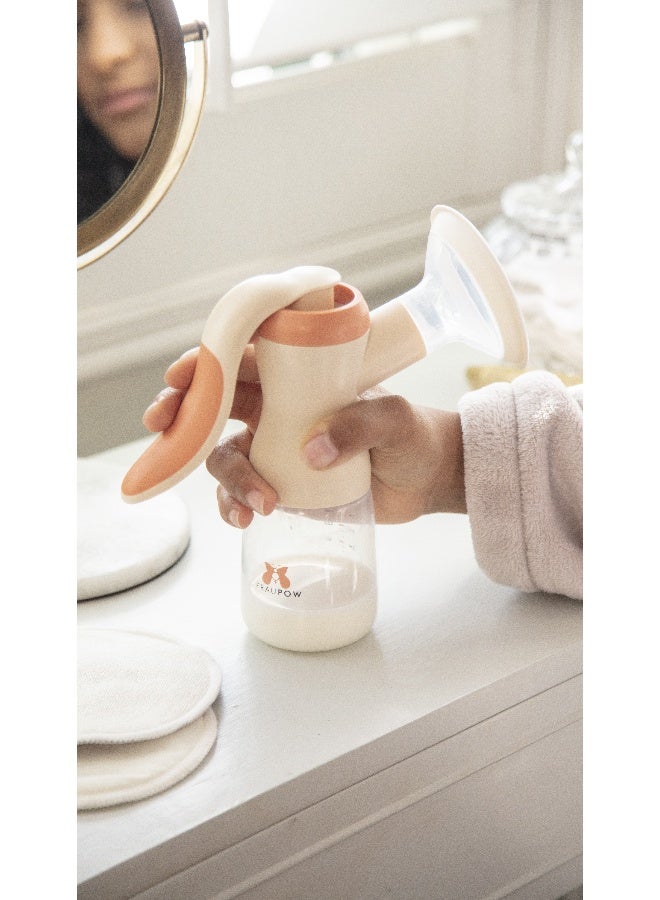 Fraupow Squeeze Manual Breast Pump | Award Winning Wireless Hand Controlled Milk Pump | Portable | Anti-Leak Design | Easy to Clean | Large Capacity Bottle | Includes Midwife Consultation - Image 3