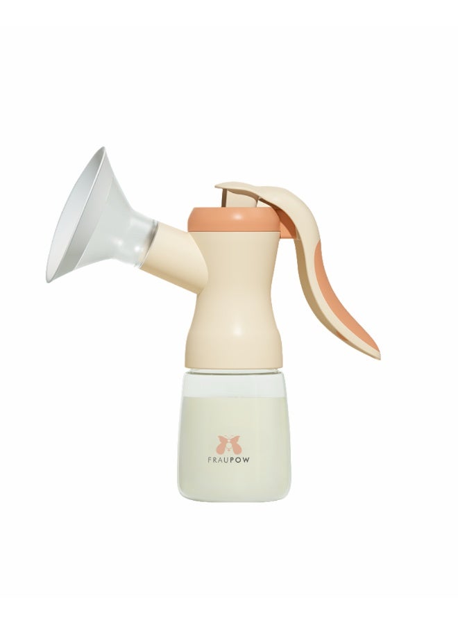 Fraupow Squeeze Manual Breast Pump | Award Winning Wireless Hand Controlled Milk Pump | Portable | Anti-Leak Design | Easy to Clean | Large Capacity Bottle | Includes Midwife Consultation - Image 1