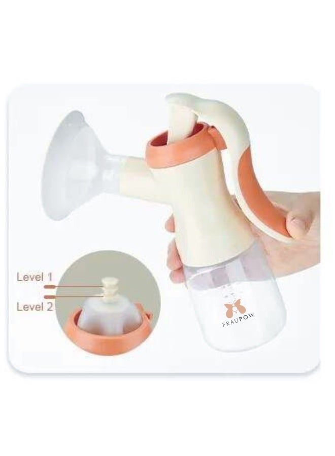 Fraupow Squeeze Manual Breast Pump | Award Winning Wireless Hand Controlled Milk Pump | Portable | Anti-Leak Design | Easy to Clean | Large Capacity Bottle | Includes Midwife Consultation - Image 4