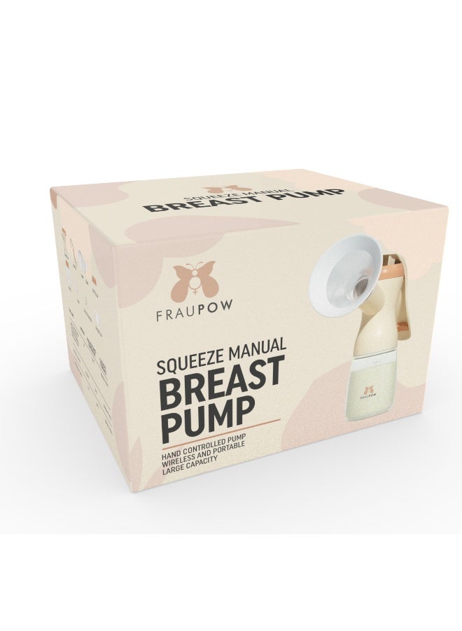 Fraupow Squeeze Manual Breast Pump | Award Winning Wireless Hand Controlled Milk Pump | Portable | Anti-Leak Design | Easy to Clean | Large Capacity Bottle | Includes Midwife Consultation - Image 5
