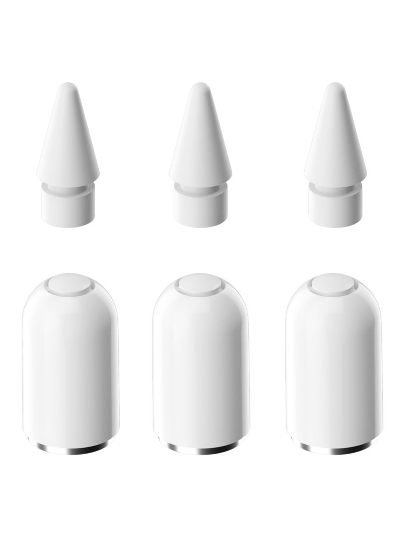 GNAFOTU Magnetic Replacement Cap and Replacement Tips Compatible with Apple Pencil 1st Generation (6 Pack)  - Image 1