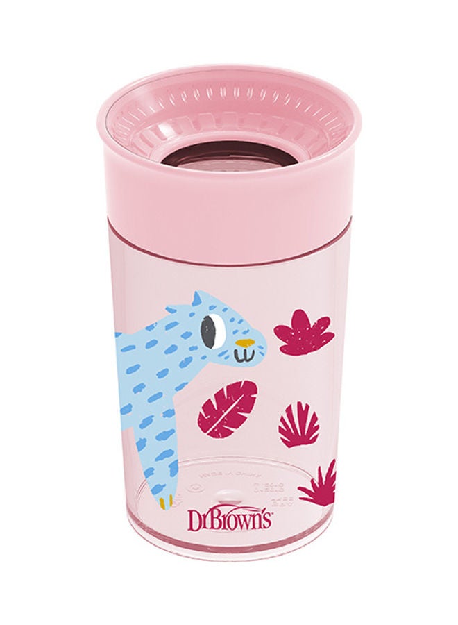 Dr. Brown’s Smooth Wall Cheers 360 Cup, Anti-Colic 10 Oz/300 Ml, Pink Deco (9M+), 1-Pack - Image 2