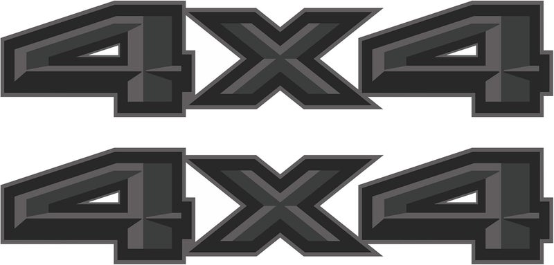 Gold Hook 4x4 Decals for Trucks - Premium Black/Metallic Finish Replacement Stickers (Pair) - Image 1