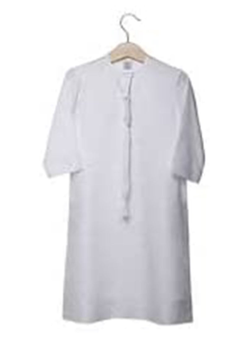 Generic - YATHREB Kids white Kandoora Thobe Arab dress Thobe, Dishdasha, Kandora Arabic Muslim Wear For Kids Islamic Muslim Praying Dressing Robe - Image 1