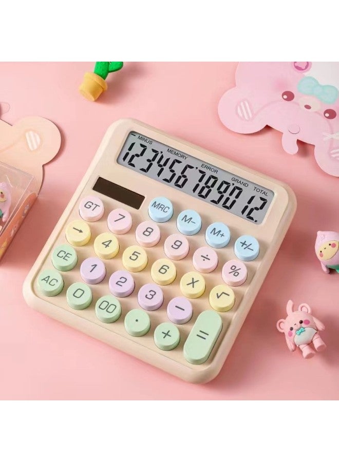 Large Button Calculator Dual Power Accounting 12-bit Voice Computer Real Pronunciation Financial Office Supplies - Image 1