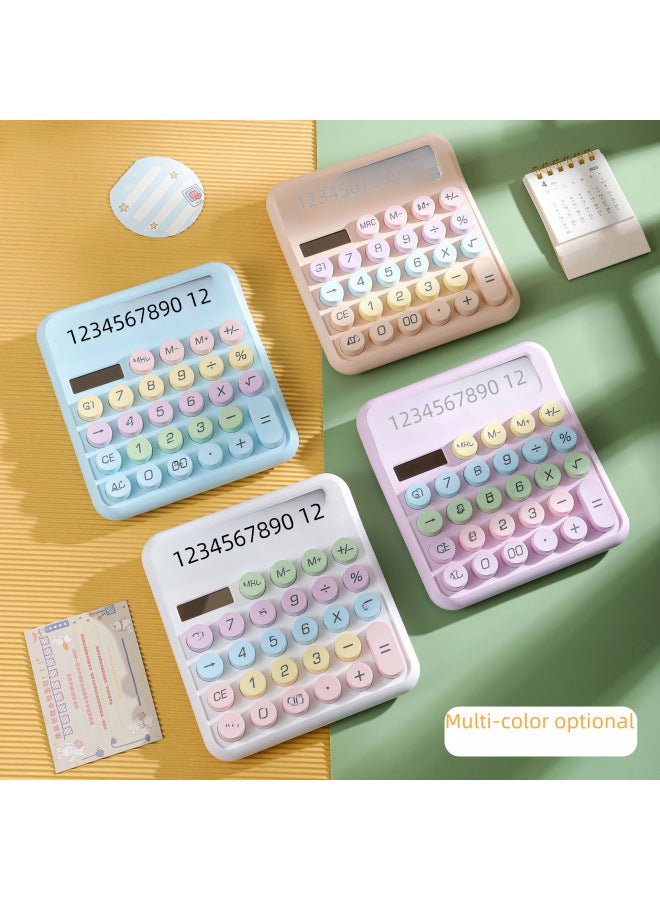 Large Button Calculator Dual Power Accounting 12-bit Voice Computer Real Pronunciation Financial Office Supplies - Image 2