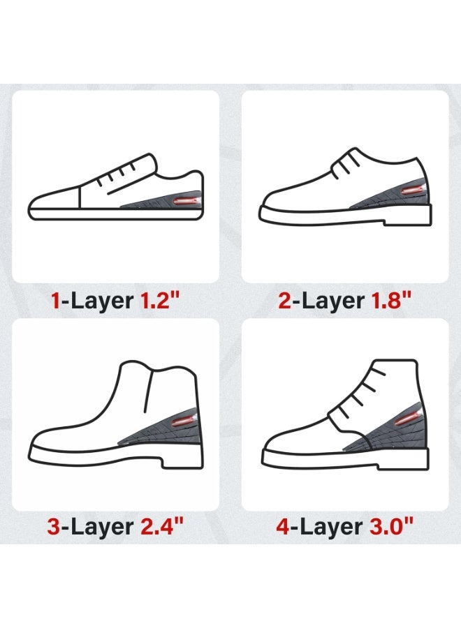 KITCHENOO Height Increase Insoles 4-Layer Air up Shoe Lifts Elevator Shoes Insole -7.5 cm (3 inches) Heels Lift Inserts for Men and Women - Image 2