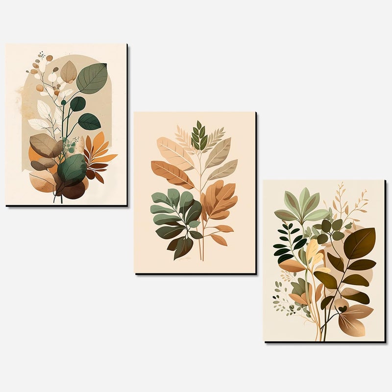 Kotart Modern Wall Art MDF Panel Painting for Wall Decoration Wall Paintings for Living Room Bedroom Big Size Wall Painting KO_TP19 x 12 inch Panel Set of 3 Art Deco 004 - Image 1