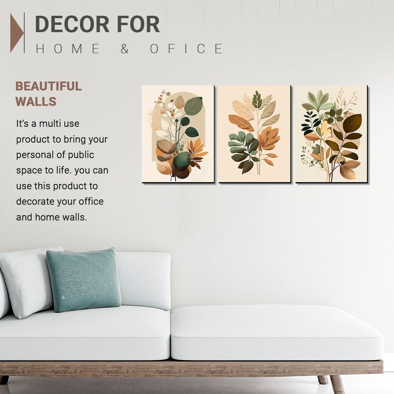 Kotart Modern Wall Art MDF Panel Painting for Wall Decoration Wall Paintings for Living Room Bedroom Big Size Wall Painting KO_TP19 x 12 inch Panel Set of 3 Art Deco 004 - Image 4