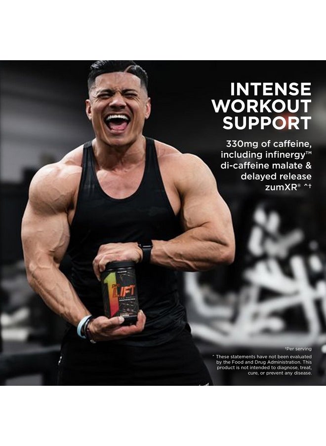Rule 1 Proteins - Rule 1 preLIFT Pre-Workout, 6g Citrulline, 3.2g Beta Alanine, 3 Caffeine Sources + 20 Others for Energy, Alertness, & Endurance (30 Servings, Blue Raspberry) - Image 1