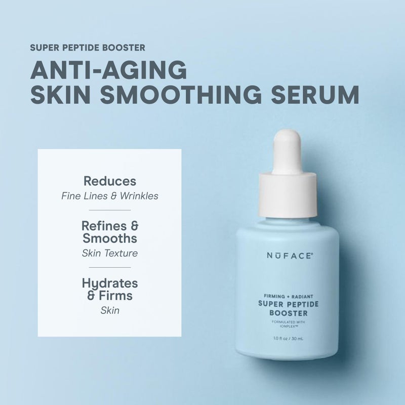 NuFACE Super Peptide Booster Face Serum - Skin Firming Peptide Serum for Fine Lines and Wrinkles - IonPlex Skin Care to Smooth, Hydrate & Enhance your NuFACE Microcurrent Facial Device Results (1 oz) - Image 3