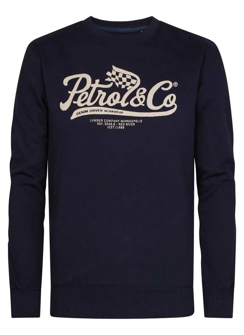 Petrol Industries Men Sweater Round Neck Print