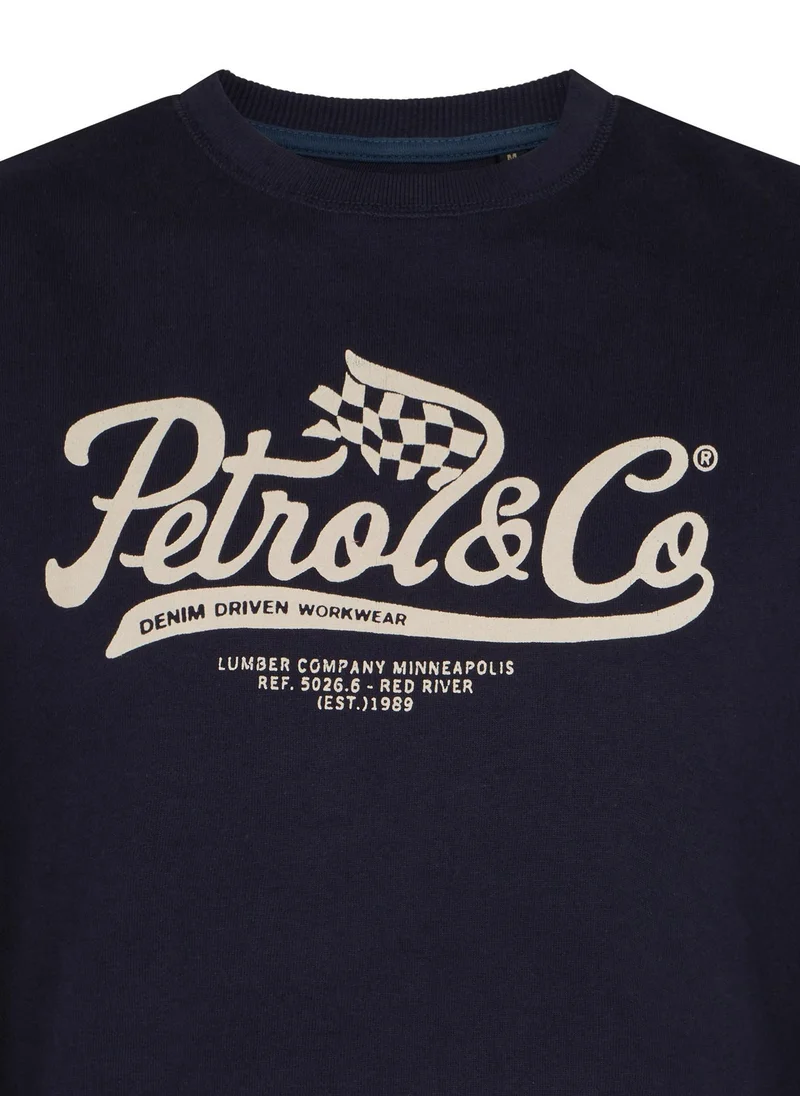 Petrol Industries Men Sweater Round Neck Print