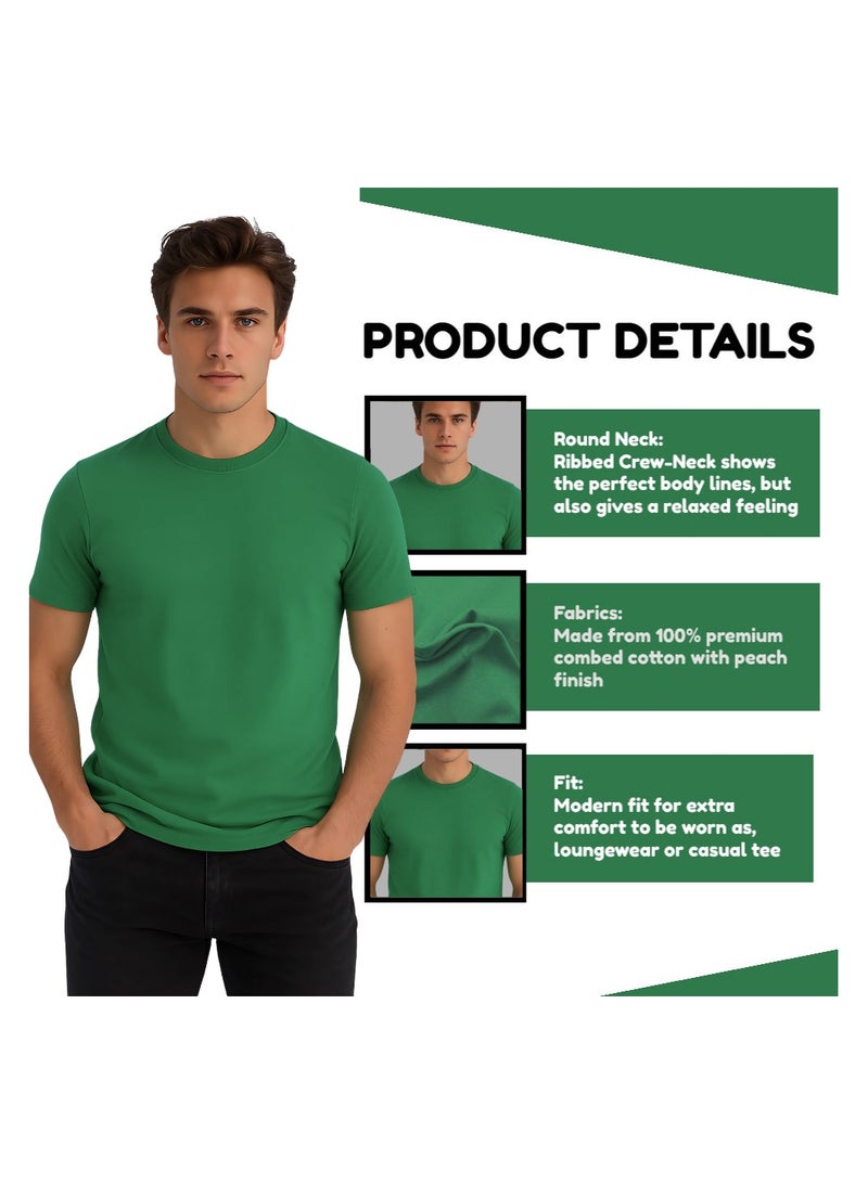 برينت شوب فور مي تي شيرت رجالي برقبة مستديرة للكبار 170 جرامًا في المتر المربع من القطن الخالص الألوان الأساسية - Image 3