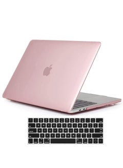Generic MacBook Pro 13 inch Case 2023 2022 /2021 /2016 M2 M1 A2338 A2251 A2289 A2159 A1989 A1708 A1706 Plastic Hard Shell Case & Keyboard Cover Skin Pink  - Image 1
