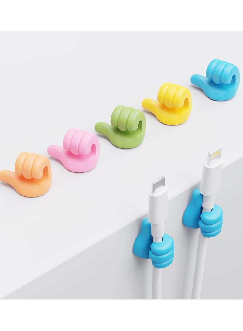 Multifunctional Wire Organizer and Holder for Electrical Cords and Cables and Personal Belongings Hand Shaped Clip for Organizing Wire and Cable and Home Accessories Self Adhesive Multicolor - Image 1
