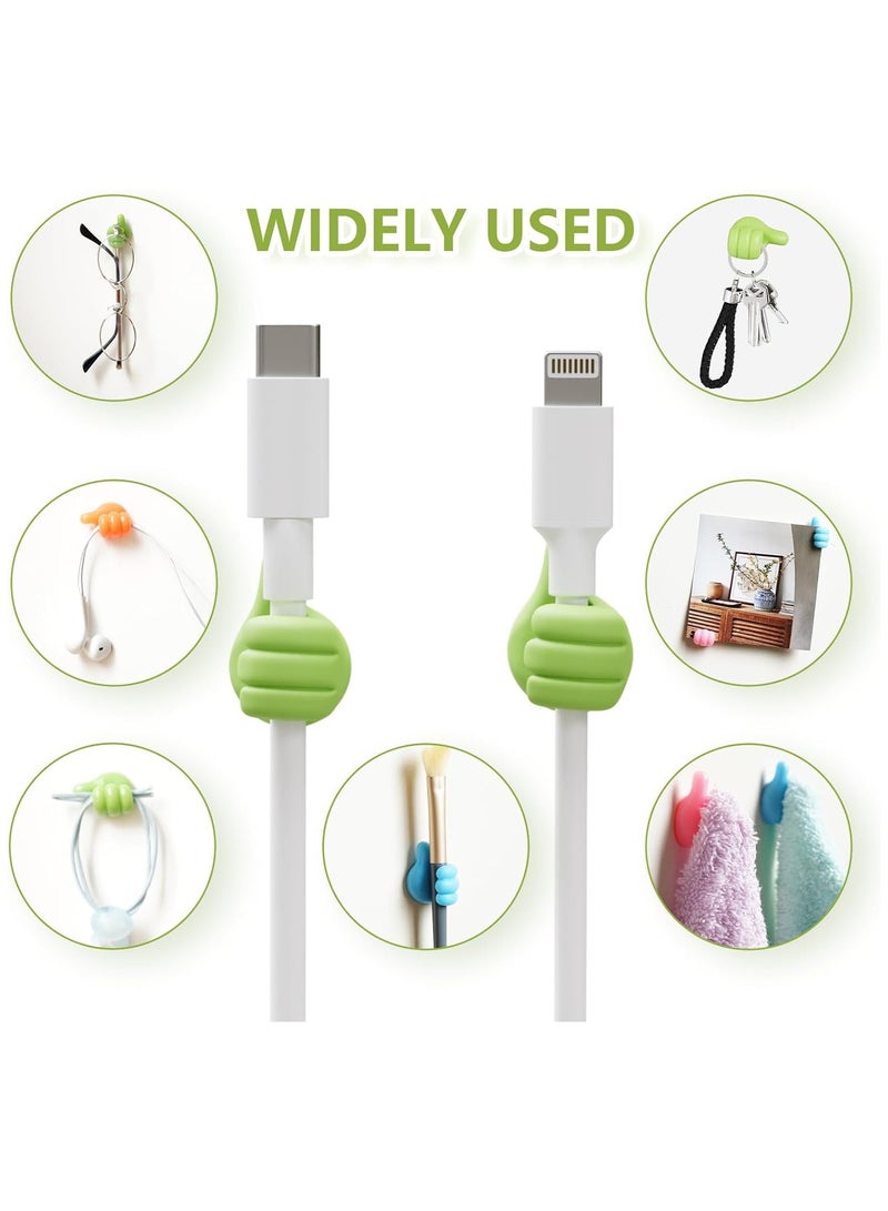 Multifunctional Wire Organizer and Holder for Electrical Cords and Cables and Personal Belongings Hand Shaped Clip for Organizing Wire and Cable and Home Accessories Self Adhesive Multicolor - Image 2