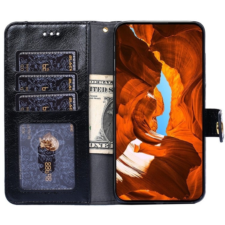 HuHa Case Cover For Tecno Spark 30C 4G Zipper Bag Leather Phone Case(Black) - Image 2